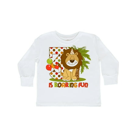 

Inktastic Cute Lion 3rd Birthday Gift Toddler Boy Girl Long Sleeve T-Shirt