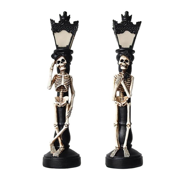 Advancent Skull Streetlight Lámpara de calle fantasma decorativa Artesanía exquisita Soporte de luz de calavera No tóxico Ghost Street Light Safe para Kits de decoración para fiestas