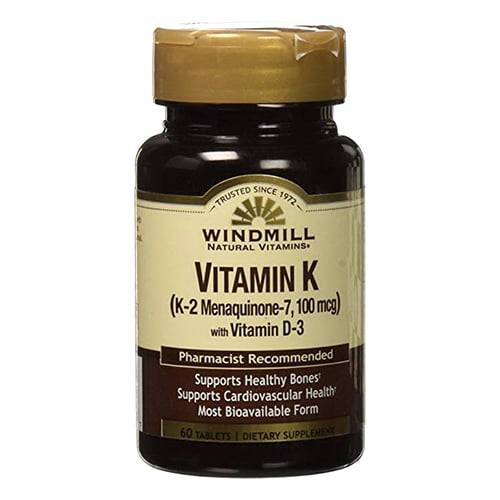 Windmill Natural Vitamins Vitamin K Tablets, 60 Ea