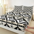 thumbnail image 3 of Castle Fairy Hippie Aztec 4pcs Bed Sheets for Female Men Adults,Abstract Geometric King Sheets,Bohemian Tribal Super Cozy Sheet Set,Super Cozy Room Decor, 3 of 7