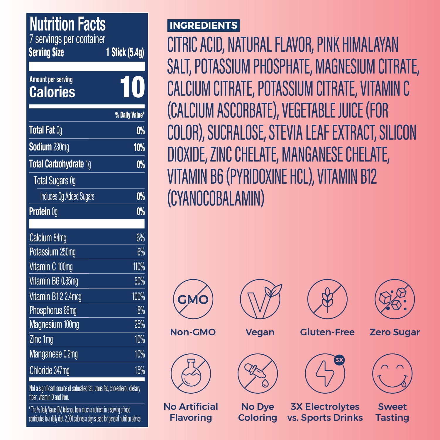 Trevi Sugar Free Electrolyte Drink Mix - 7 Count Sour Cherry