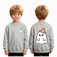 thumbnail image 2 of sdbrld Boys Halloween Ghost Print Clothes Trick or Treat Long Sleeve SweatClothes Boo Tee Top Toddler Baby Winter Clothes Grey Sizes 3-4 Years, 2 of 9