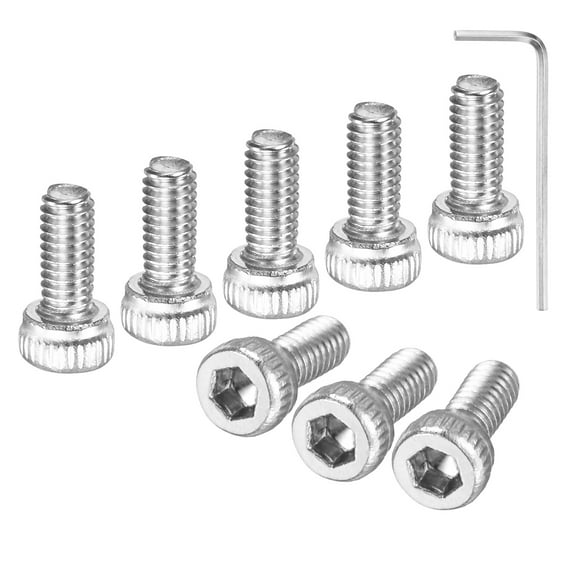 Uxcell 50-Pack M2.5 x 6mm Hex Socket Head Cap Screws Bolts, 304 Stainless Steel Machine Bolt Full Thread Precision Fasteners