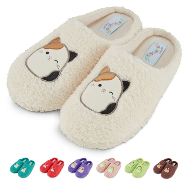 Pantuflas Squishmallows para Niños y Mujeres Extra Acogedoras y Peludas para Casa