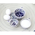 thumbnail image 2 of Blue Rose Polish Pottery Blue Violet Measuring Cup Set, 2 of 2