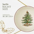 thumbnail image 7 of Spode Christmas Tree 10-Inch Salad Bowl - Porcelain Serving Bowl for Salad, Pasta, Holiday Dishes - Classic Christmas Tableware with Rustic Tartan Plaid Design - Microwave, Dishwasher, Freezer Safe, 7 of 7