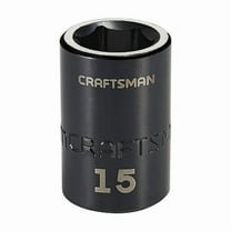 Craftsman Sockets, 1/2" Drive 15mm Metric Impact S CMMT15863