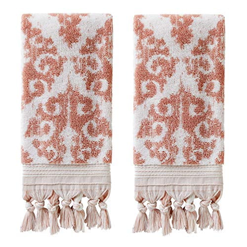 SKL Home Mirage Fringe Hand Towel (2-Pack), Blush