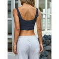 thumbnail image 4 of Women'S Basic Sleeveless Tank Top U Neck Casual Summer Clothes Navy Blue M, 4 of 6