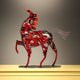 thumbnail image 5 of Escultura de caballo de tejido de metal Decoración moderna Artesanía de muebles para el hogar JAMW Sencillez, 5 of 5