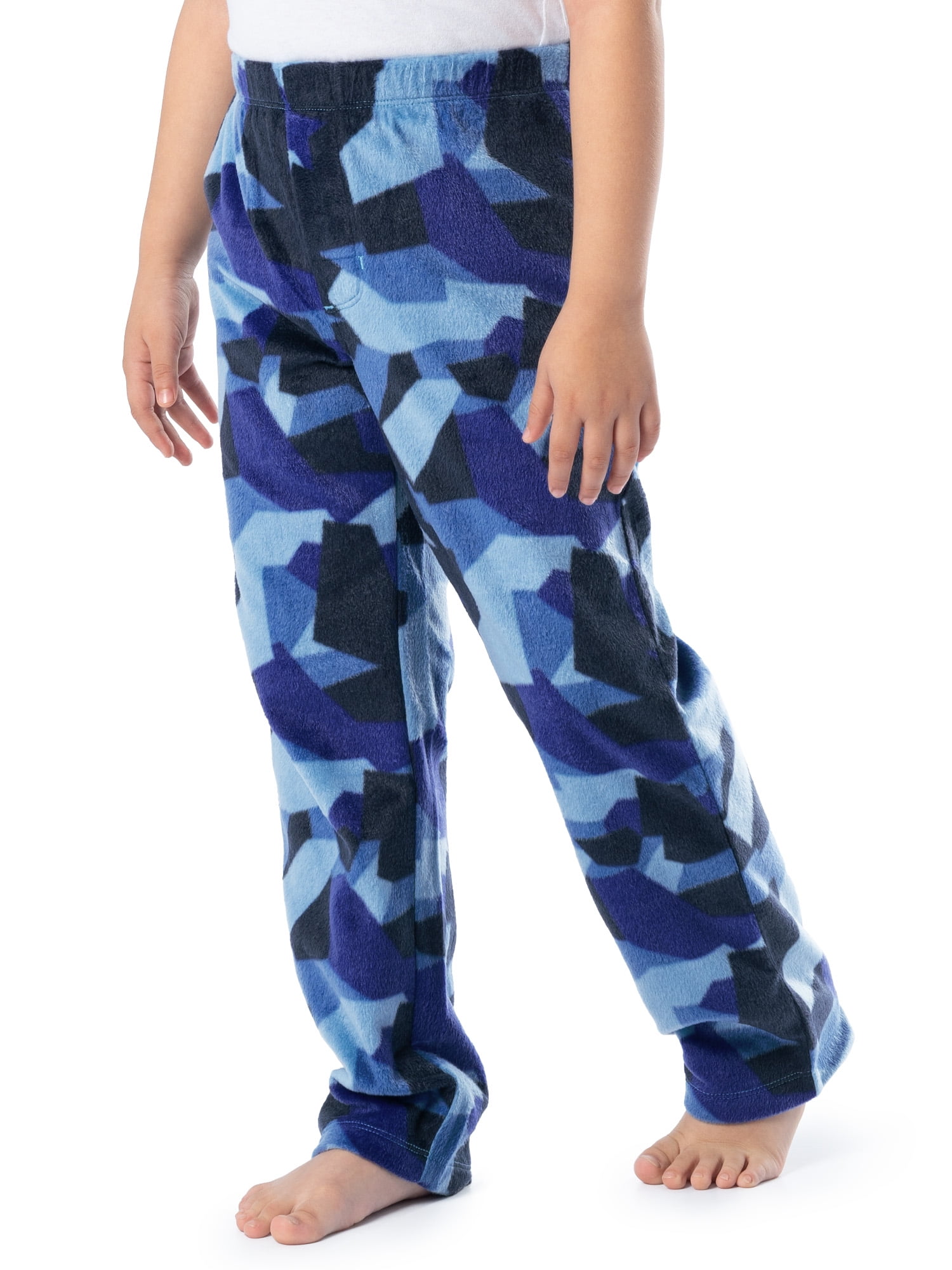 Fruit of the Loom Boy's Long Sleeve Fleece Pajama Set, 2-Piece, Sizes 4-16