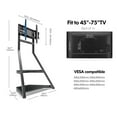 thumbnail image 3 of FITUEYES Modern Black Swivel Floor TV Stand - for 32 to 75 inch TV, VESA 400 x 600 mm, 3 of 8