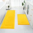 thumbnail image 1 of Juego de 2 alfombrillas para baño SHACOS 50x120 cm y 50x80 cm Amarillo, 1 of 9