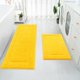 thumbnail image 1 of Juego de 2 alfombrillas para baño SHACOS 50x120 cm y 50x80 cm Amarillo, 1 of 9