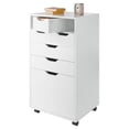 thumbnail image 4 of Winsome Halifax Bins and Drawers Multi Storage Tall Mobile Cabinet White Finish, 4 of 20