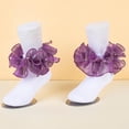 thumbnail image 2 of Girls Lace Ruffle Dress Socks Cute Princess Socks Stretch Soft Socks for School Party Holiday 6M-10Y, 2 of 4