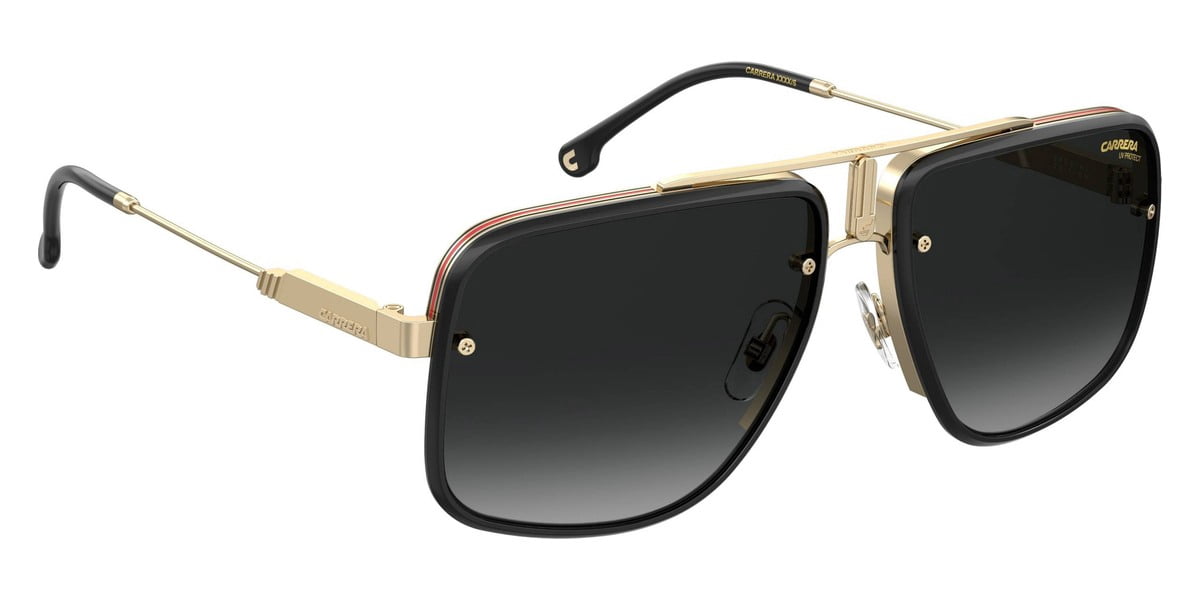 Carrera CA GloryII Metal Unisex Rectangle Sunglasses Gold/Black 59mm Adult