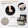 thumbnail image 4 of MeetLeisure 2-Piece Outdoor Polyethylene (PE) Wicker Swivel Rocker Chair，Black, 4 of 9
