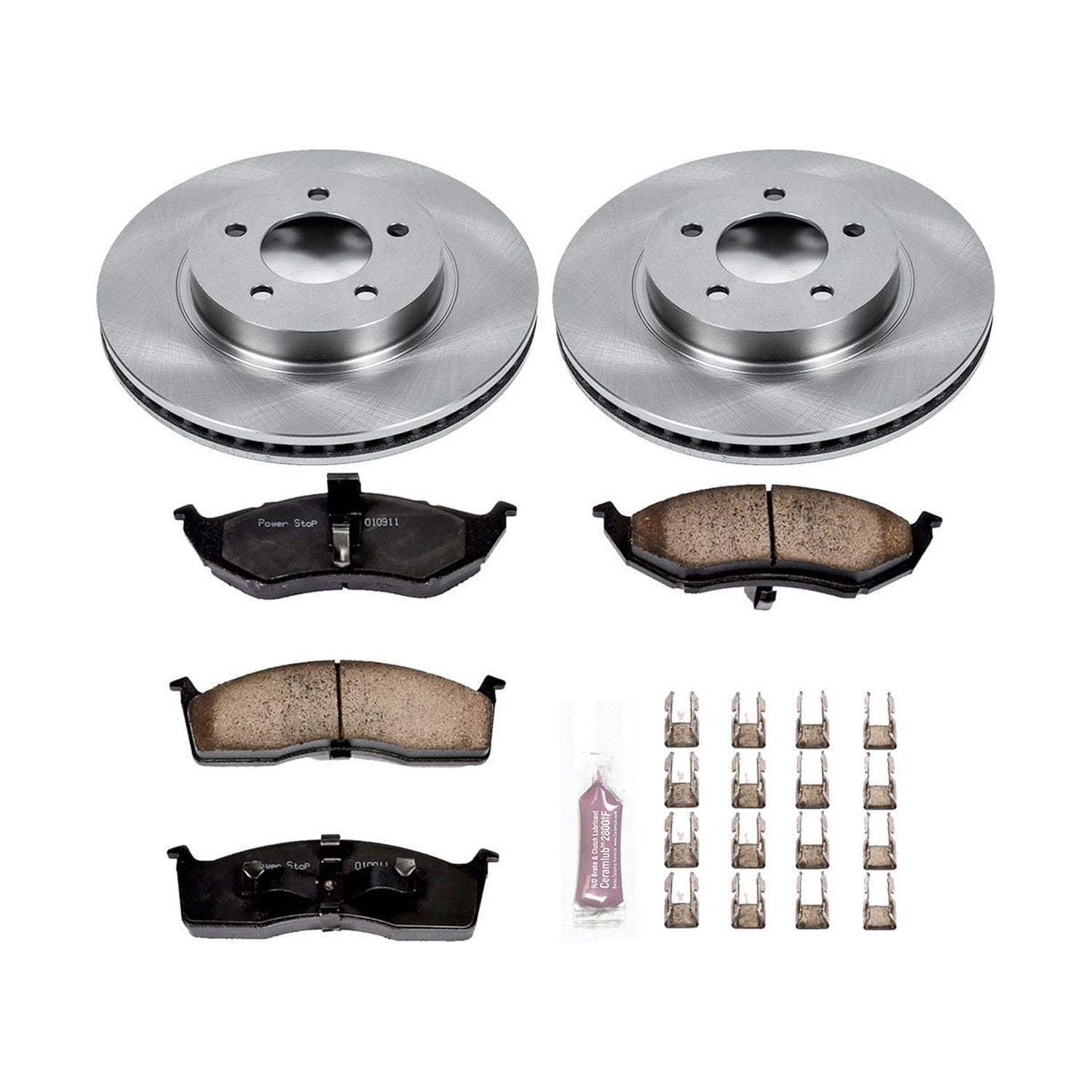 Power Stop Front Stock Replacement Brake Pad and Rotor Kit KOE1692