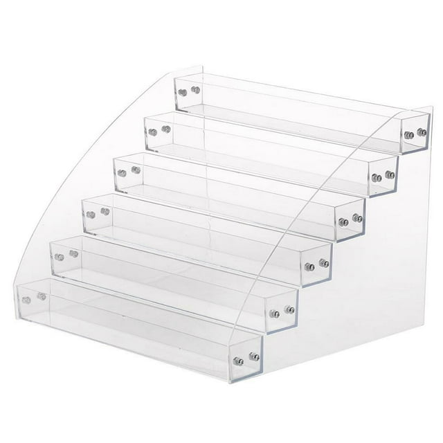Tebru Nail Polish Rack Durable Nail Polish Acrylic Clear Makeup Display Stand Rack Organizer Holder Nail Polish Display Rack