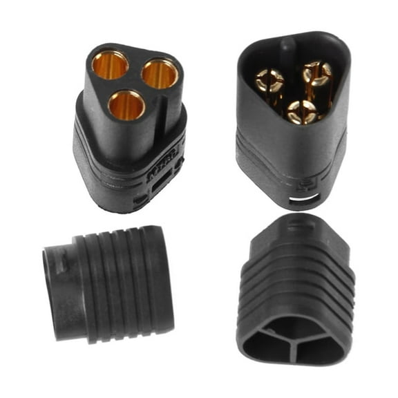 1 Pair MT60 3.5mm 3 Pole Bullet Connector Plug Male & Female For RC ESC to Motor