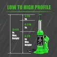 thumbnail image 3 of ZOOMIFY 2 Ton Bottle Jack Steel Hydraulic Car Jack with Storage Case, Fit for Auto Truck Repair and House Lift, Green, 3 of 5