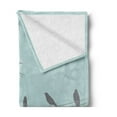 thumbnail image 2 of Bird on a Wire Soft Flannel Fleece Throw Blanket, Freedom Themed Pattern with Flying Swallows, Cozy Plush for Indoor and Outdoor Use, 50" x 70", Blue Grey Multicolor, by Ambesonne, 2 of 5