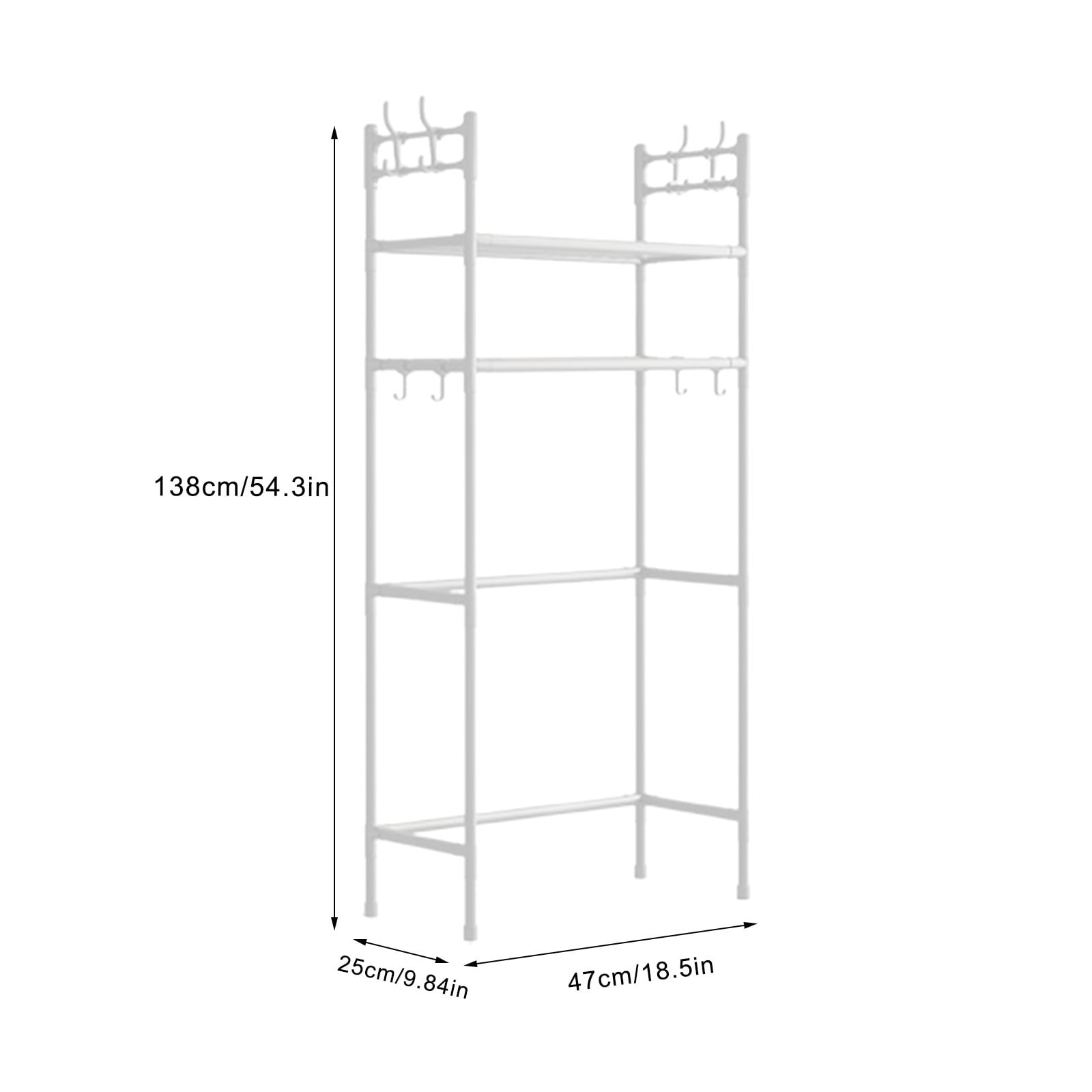 Over Toilet Storage Rack 2-Layer, Stainless Steel Bathroom Organizer For Toiletries Towels Shampoo Daily Necessities Space Saving Durable Sturdy