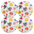 thumbnail image 2 of Colorful Flowers Pattern 15.4in Diameter PVC Plate Mat, Heat-Resistant and Cuttable, Kitchen Decor, 2 of 7