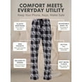 thumbnail image 6 of North 15 Men's Super Soft, Buffalo Plaid with Deer Head, Polar Fleece Lounge Pants-1233-White-3XL, 6 of 10