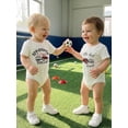 thumbnail image 4 of BemeyourBBs Newborn Baby Boys Summer Clothes Infant Baby Boys Football Outfit Bubble Romper Soccer in Tractor Print Short Sleeve Bodysuit Playsuit Jumpsuit, 4 of 9