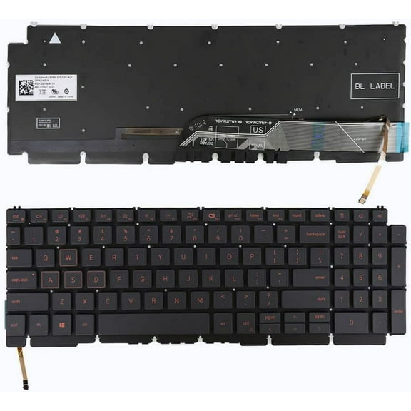 New US Red English Backlit Laptop Keyboard (Without palmrest) for Dell P105F P105F001 P105F004 P105F005 Light Backlight