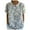 Light Blue, variant on Womens Lapel V Neck T Shirts Short Sleeve Blouse Vintage Bird Floral Print Summer Top Casual Tee Apparel