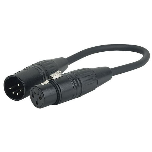 SHOWTEC - 5 Pin XLR Male to 3 Pin XLR Female DMX Adaptor Lead 0.25m