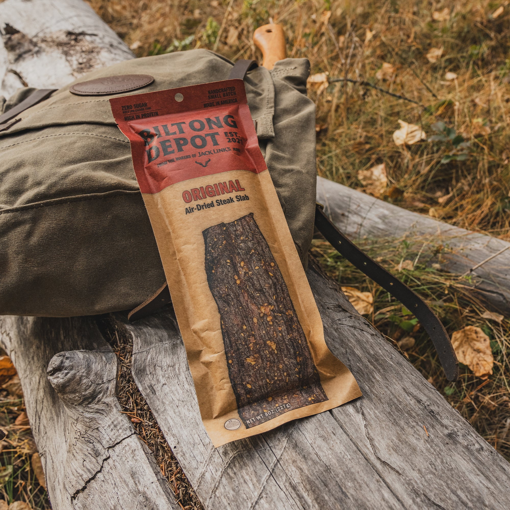 Biltong Depot Original Steak Slab (8oz): High Protein Snack, No Sugar, Natural Dried Beef Jerky