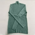 thumbnail image 4 of WTOBBY Women's Fashionable Solid Color Half High Collar Knitted Pullover Sweater, Long Sleeve Top for Elegant and Casual Outfits, Versatile Wear,Green L, 4 of 6