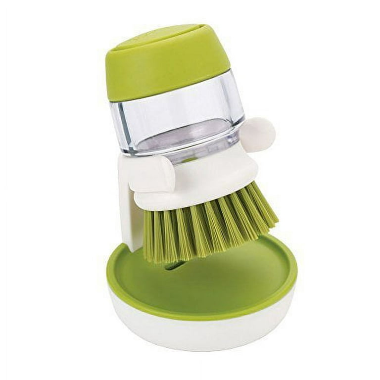 Aivwis Dish Brush with Soap Dispenser, Soap Dispensing Palm Brush, Storage Stand Dishes for Pot Pans Sink Cleaning