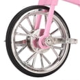 thumbnail image 1 of Pink Look Toy Tricycle Model Simulated Design Tricycle Ornament Wear Resistant Alloy DIY Toy Tricycle Ornament for Collect, 1 of 4