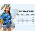 thumbnail image 3 of NFTOEIULA Women Hawaiian Floral Print Oversized Short Sleeve Shirt T-shirt, 3 of 6