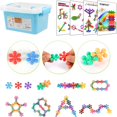 thumbnail image 3 of 1100 Pieces Building Blocks Kids STEM Toys Educational Discs Sets Interlocking Solid Plastic for Preschool Boys and Girls Aged 3+  Safe Material Creativity With a Storage Box, 3 of 7