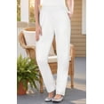 thumbnail image 3 of Woman Within Plus Size Straight Leg Elastic Waist Stretch Fineline Denim Jean (Petite & Tall Available), 3 of 6
