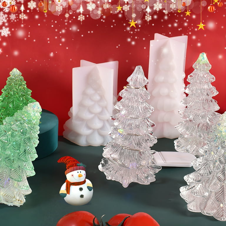 DIY Christmas Tree Silicone Candle Mold Crystal Epoxy Resin