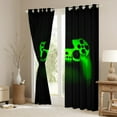 thumbnail image 3 of jejeloiu 3D Console Lovers Curtains Pack of 2 (42x84 Each),Modern Video Game Curtains Blackout,Green Black Bedroom Curtains For Men Women,Luxury Bedroom Decor, 3 of 6