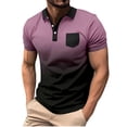 thumbnail image 1 of ameIAEA Men's Summer Short Sleeve Casual 3 Button T-Shirts Basic Golf Work Tees Tops with Pocket, 1 of 5