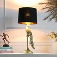thumbnail image 4 of 29" In Modern Elegance Golden Peacock On A Pedestal Polyresin Table Lamp, 4 of 4