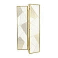 thumbnail image 5 of DecMode 43" x 67" Gold Metal Geometric Hinged Foldable Partition 3 Panel Room Divider Screen, 1-Piece, 5 of 6
