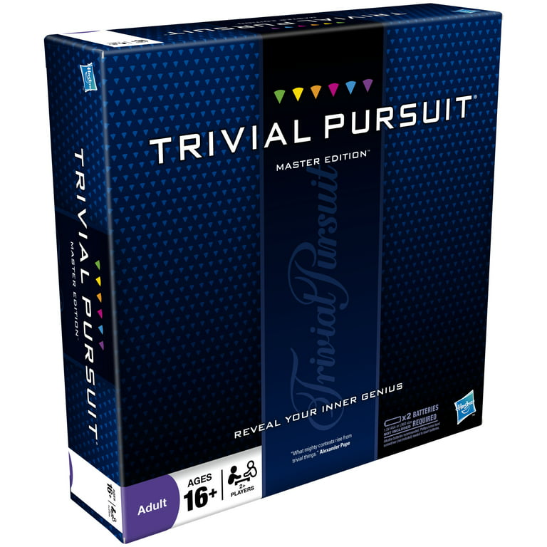 Trivial Pursuit Master Edition Trivia Game, Board Games for Adults and  Teens, Includes Electronic Timer