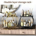 thumbnail image 3 of Versatile Storage Carbon Steel Bathroom Rack Bathroom Countertop Organize Elegant for Makeup & Person Care Item, 3 of 18