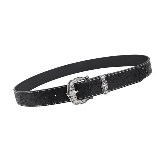 Giaone Adjustable Western Cowboy Belt Practical PU for Men Women Casual Wear
