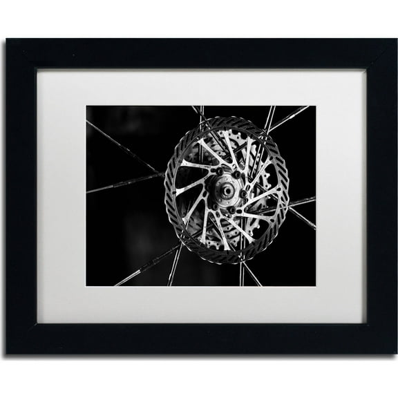 Trademark Fine Art "Bike Parts" Canvas Art by Jason Shaffer, White Matte, Black Frame